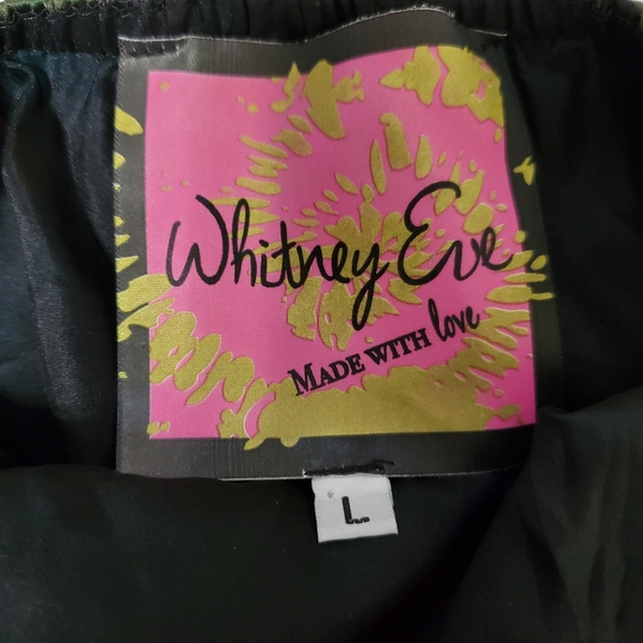 Whitney Eve Blue Peacock Print 100% Silk Mini Halter Dress Size L - Picture 7 of 7